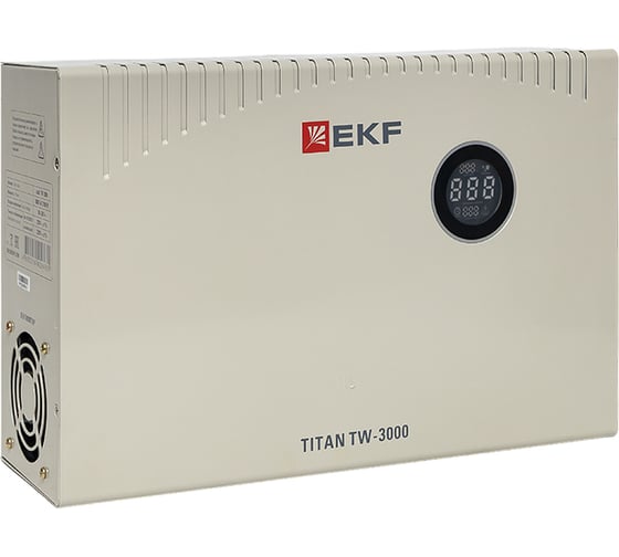 Изображение товара Электронный стабилизатор напряжения EKF TITAN -ТW-3000 настенного монтажа stab-TW-3000