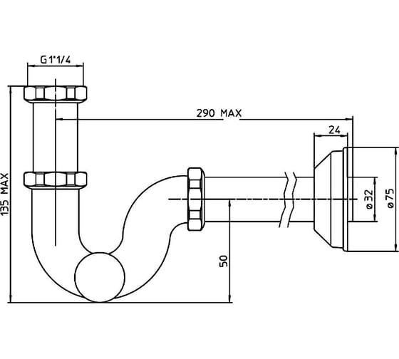 Изображение товара Сифон NOBILI AV00105/2CR 00000036572