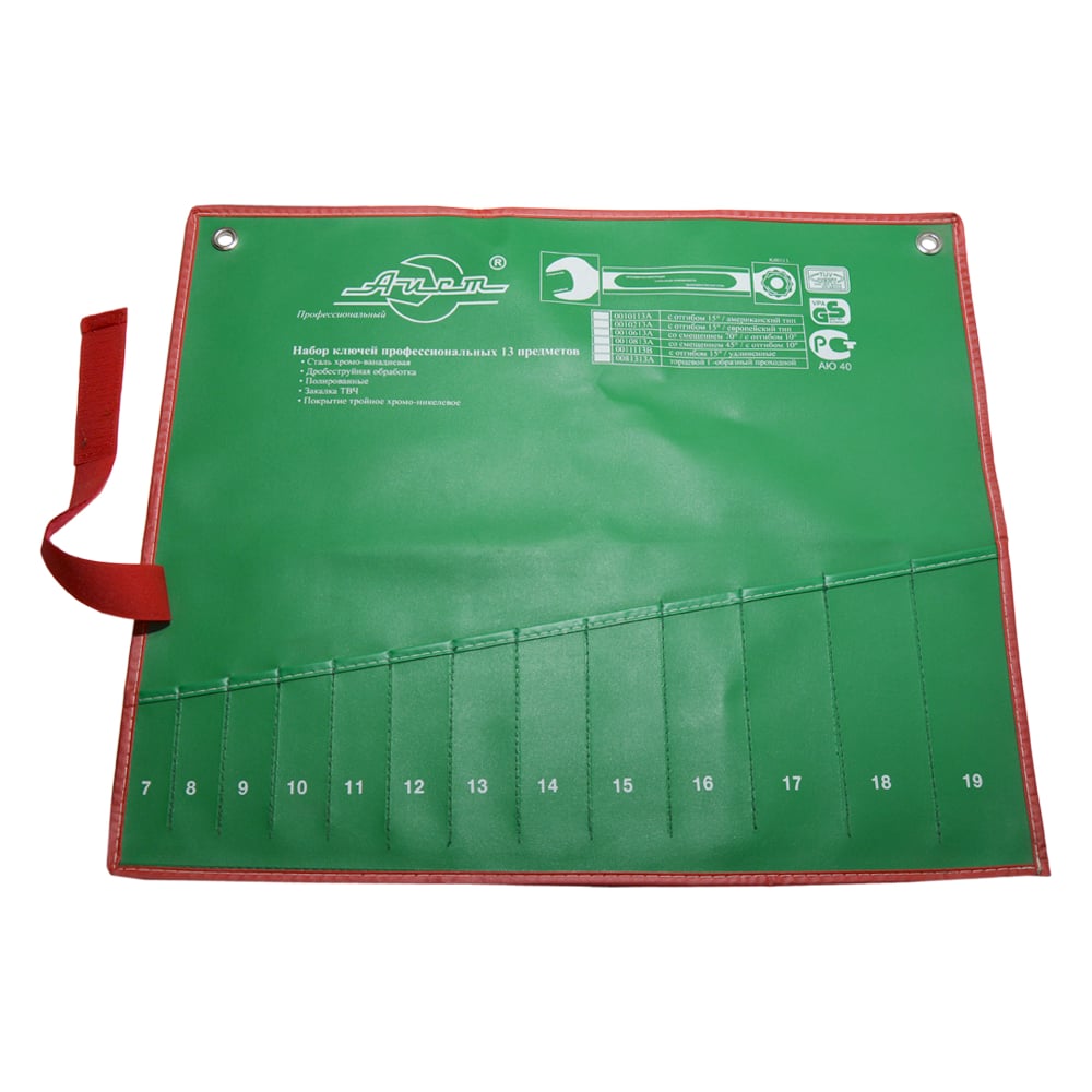 Изображение товара Конверт на 13 комбинированных ключей AIST K00113 черный