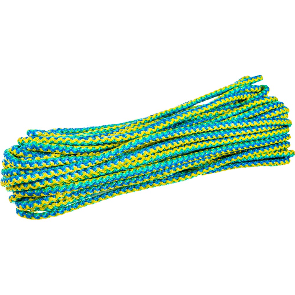 Вязаный полипропиленовый шнур ЩИТ шнур полипропиленовый сибшнур 6 мм 10 м зеленый