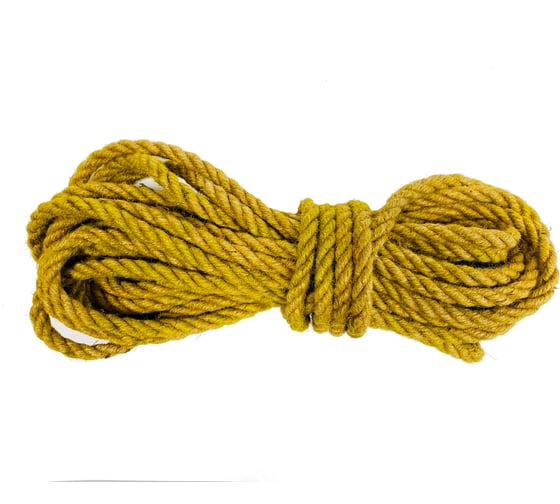 Изображение товара Джутовый канат ЩИТ ДТ d. 14 мм желтый в отрезках по 15 м 66779