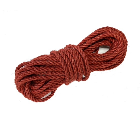 Изображение товара Джутовый канат ЩИТ ДТ d. 10 мм красный в отрезках по 15 м 66772