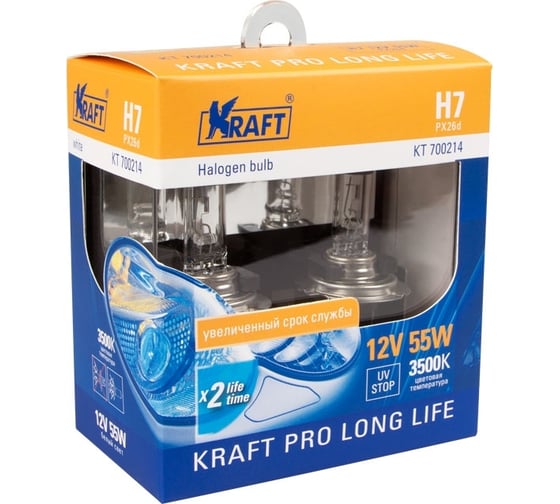 Изображение товара Автолампа KRAFT H7 12v55w PX26d Pro Long Life KT 700214