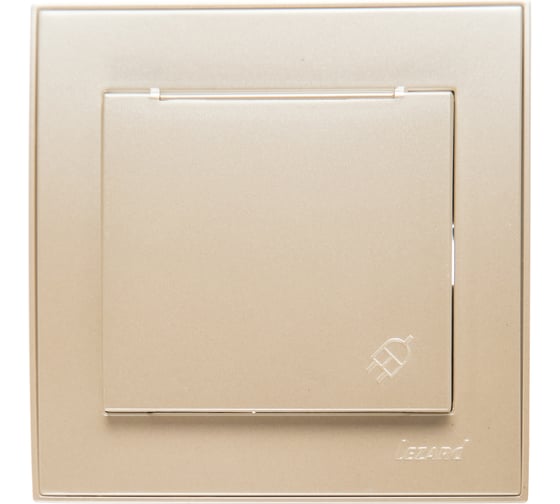 Изображение товара Розетка LEZARD RAIN с/ з с крышкой керамика жемчужно-белый металлик 703-3030-123