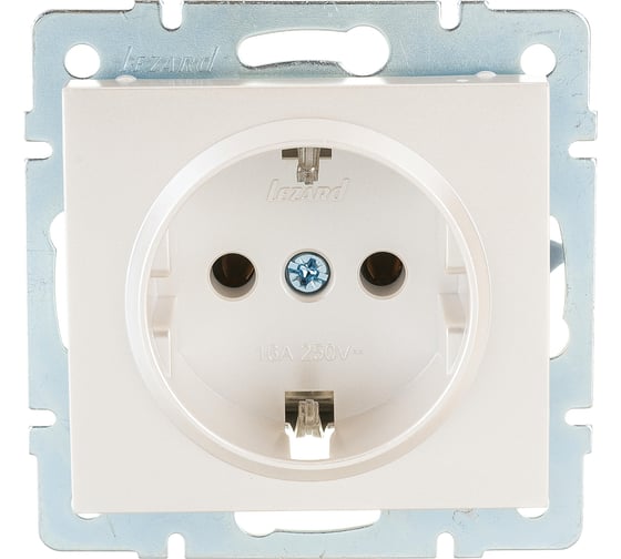 Изображение товара Розетка LEZARD RAIN с/ з керамика жемчужно-белый перламутр 703-3088-122