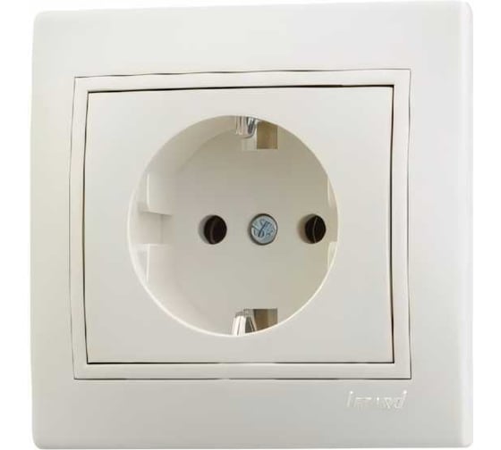 Изображение товара Розетка LEZARD MIRA с/ з керамика крем со вставкой 701-0303-122