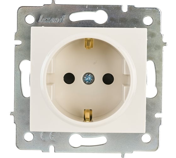 Изображение товара Розетка LEZARD KARINA с защитой от детей ПБТ крем 707-0388-124B