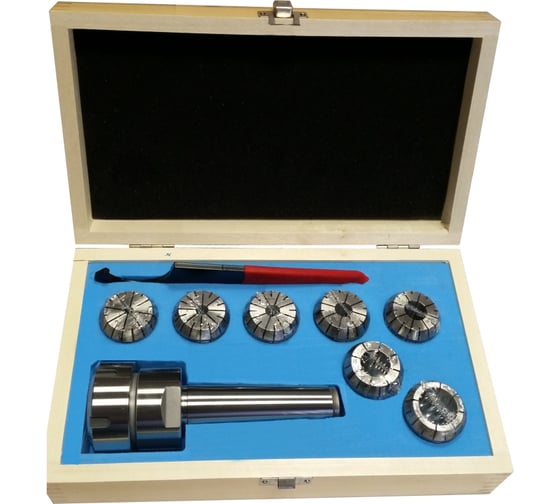 Изображение товара Патрон цанговый MSB5-ER40 хвостовик конус Морзе, DIN228-A, с набором цанг 7 шт. 6-25 мм M20 GRIFF b220246