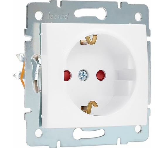 Изображение товара Розетка LEZARD KARINA с защитой от детей ПБТ белая 707-0288-124B