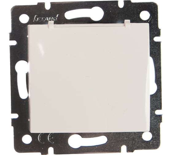 Изображение товара Розетка LEZARD KARINA с/ з с крышкой ПБТ белая 707-0288-123B