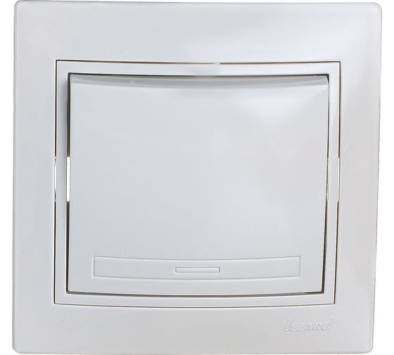Изображение товара Выключатель LEZARD MIRA белый с белой вставкой 701-0202-100