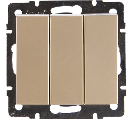 Изображение товара Тройной выключатель LEZARD RAIN жемчужно-белый перламутр 703-3088-109