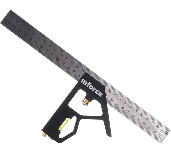 Изображение товара Угольник с уровнем 300 мм Inforce 06-11-67