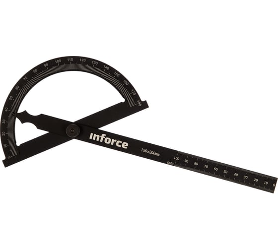 Изображение товара Транспортир с линейкой 200 мм Inforce 06-11-64
