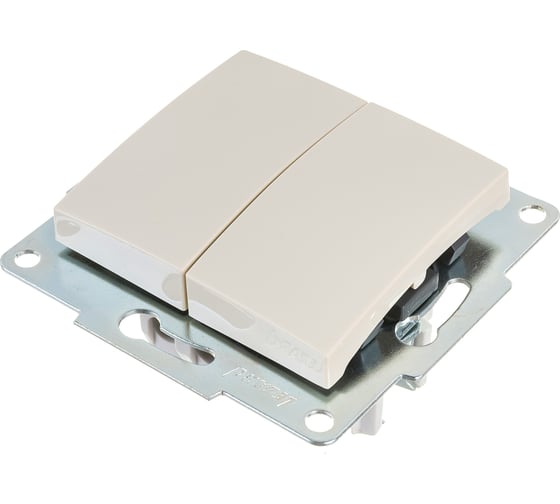 Изображение товара Двойной выключатель LEZARD KARINA крем 707-0388-101