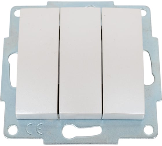 Изображение товара Тройной выключатель LEZARD KARINA жемчужно-белый перламутр 707-3088-109