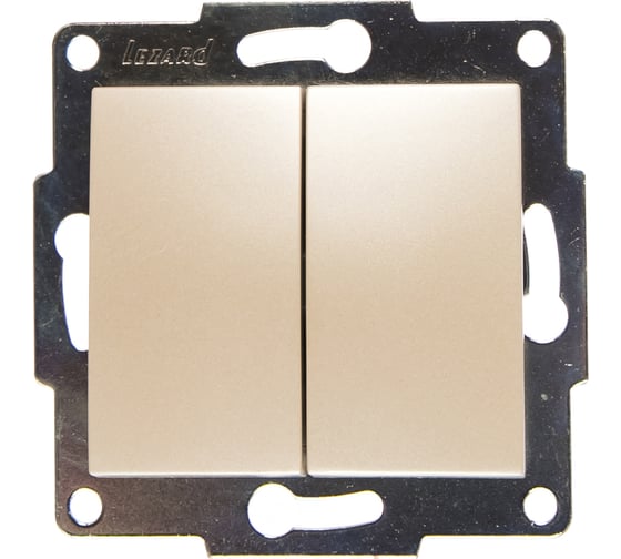 Изображение товара Двойной выключатель LEZARD KARINA жемчужно-белый перламутр 707-3088-101