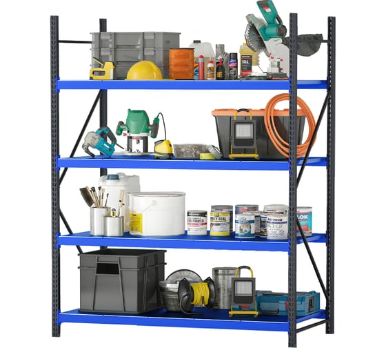 Изображение товара Инструментальный стеллаж 4 полки 1500х800х2000 KlestO GR204-815 1000806