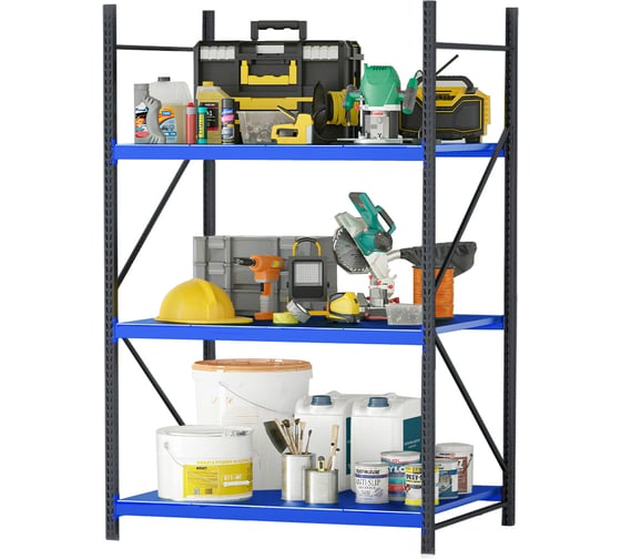 Изображение товара Инструментальный стеллаж 3 полки 1200х1000х2000 KlestO GR203-1012 1000803