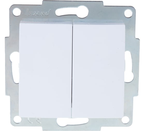 Изображение товара Двойной выключатель LEZARD KARINA белый 707-0288-101