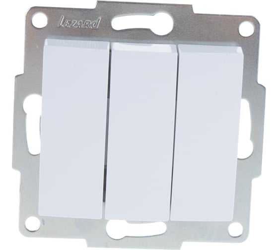 Изображение товара Тройной выключатель LEZARD KARINA белый 707-0288-109