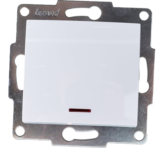 Изображение товара Выключатель с подсветкой LEZARD KARINA белый 707-0288-111