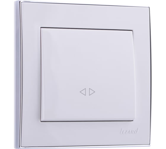 Изображение товара Промежуточный выключатель LEZARD RAIN белый с бок. вст. хром 703-0225-107