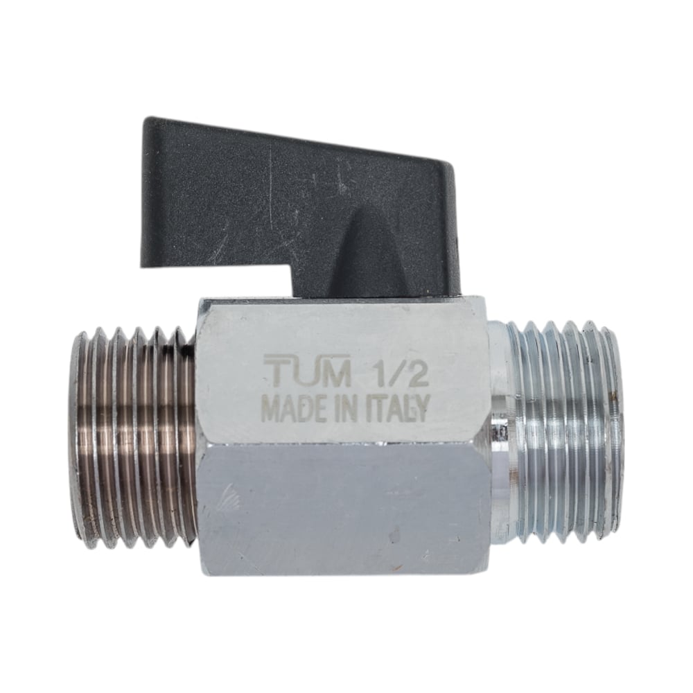 Изображение товара Кран шаровый мини 1/2 НН Tiemme 2900008/2902N2804 латунь наружная резьба 10 бар 110 C