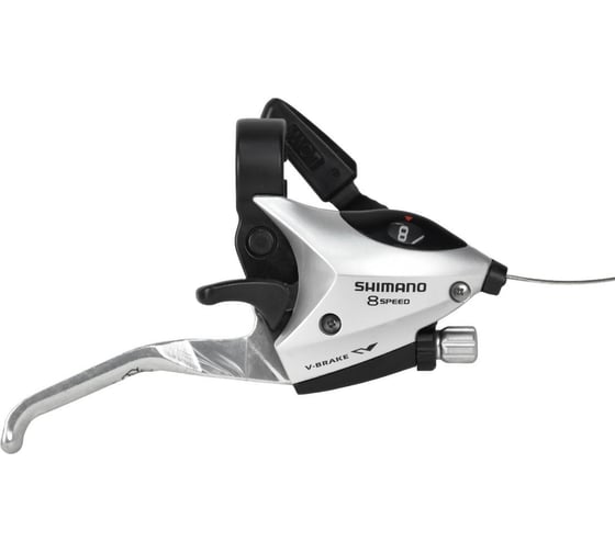 Изображение товара Шифтер/ручка тормоза Shimano ST-EF50-8R, правая, 8-передач, трос 2000мм, серебристый HQ-0013898