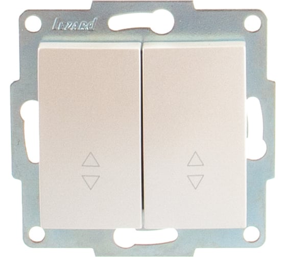Изображение товара Проходной двойной выключатель LEZARD KARINA жемчужно-белый перламутр 707-3088-106