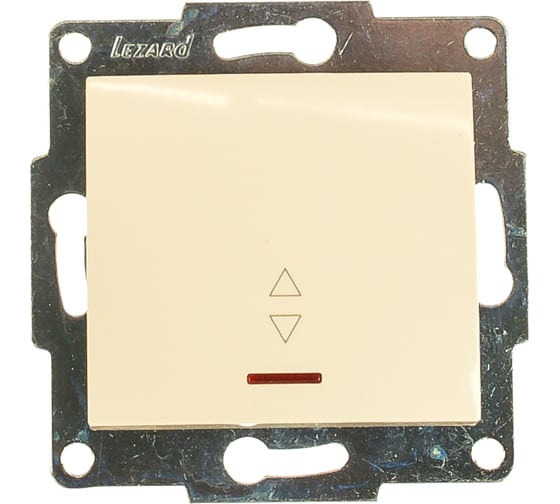 Изображение товара Проходной выключатель с подсветкой LEZARD KARINA крем 707-0388-114