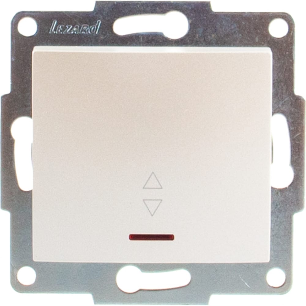 фото Проходной выключатель с подсветкой lezard karina жемчужно-белый перламутр 707-3088-114