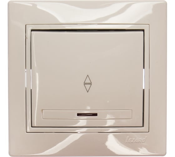 Изображение товара Проходной выключатель с подсветкой LEZARD MIRA белый с белой вставкой 701-0202-114