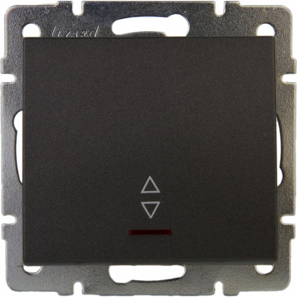 фото Проходной выключатель с подсветкой lezard rain цв. черный графит матовый 703-4188-114