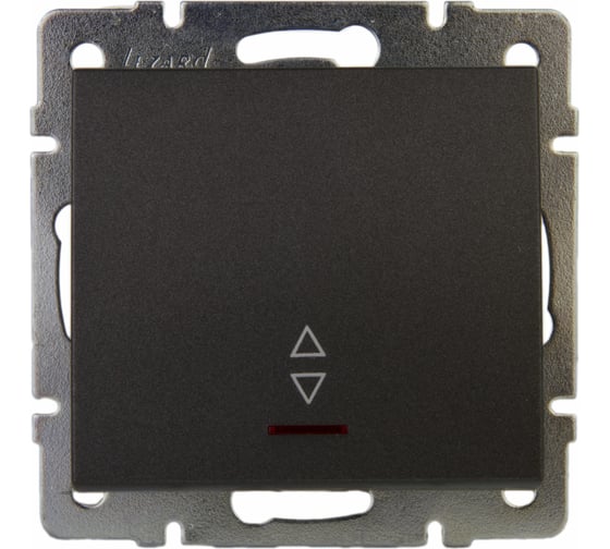 Изображение товара Проходной выключатель с подсветкой LEZARD RAIN цв. черный графит матовый 703-4188-114