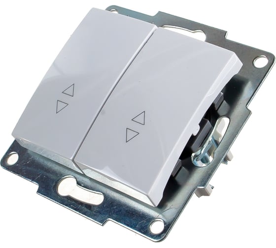 Изображение товара Проходной двойной выключатель LEZARD KARINA белый 707-0288-106