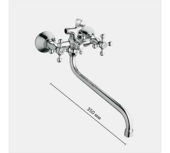 Изображение товара Двуручный универсальный смеситель Ligeya S22-065 с круглым изливом и переключателем для душа ТТ000014631