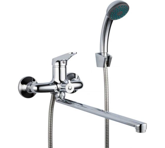 Изображение товара Одноручный универсальный смеситель Ligeya S22-021 с прямым плоским изливом и переключателем для душа ТТ000014667