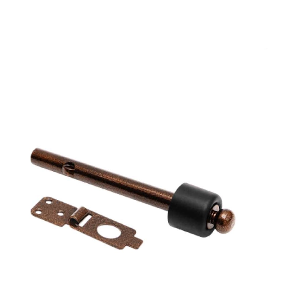 Изображение товара Дверной стопор с фиксатором Домарт 150 мм крепление в бетон античная медь