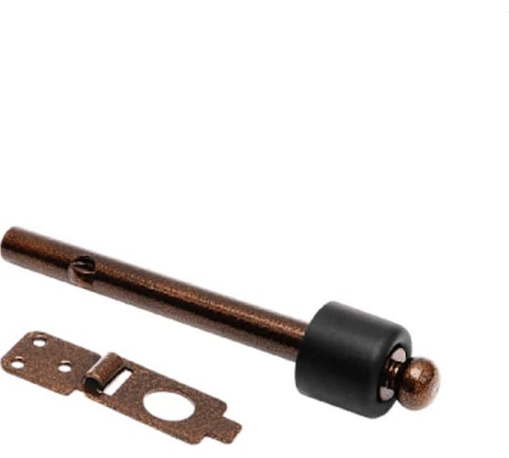 Изображение товара Дверной стопор с фиксатором Домарт 150 мм, крепление в бетон, медь антик 170268