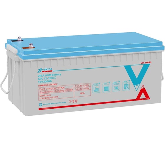Изображение товара Аккумуляторная батарея GPL 12-200CC Vektor Energy 64870