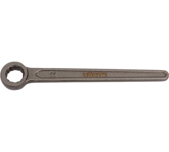 Изображение товара Накидной односторонний ключ 12 прямой длинная ручка HORTZ HOR 450278