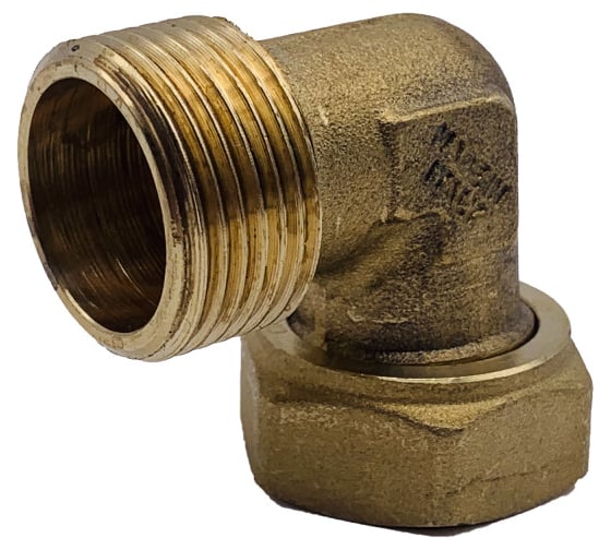 Изображение товара Угольник Tiemme 3/4" ВН с накидной гайкой и плоской прокладкой (латунь) 1500896 / 1527