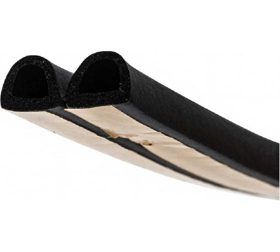 Изображение товара Самоклеящийся уплотнитель для дверей и окон ТДВ d-профиль, 12x10 мм, черный, 50 м, (epdm) 3704000