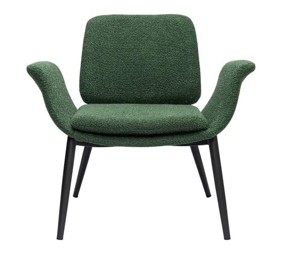 Изображение товара Лаунж-кресло Bergenson Bjorn Hilde, букле, темно-зеленое BB0000495