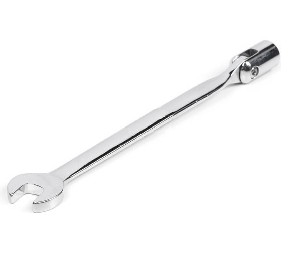 Изображение товара Комбинированный торцевой шарнирный удлиненный ключ 14x14 хром HORTZ 121257