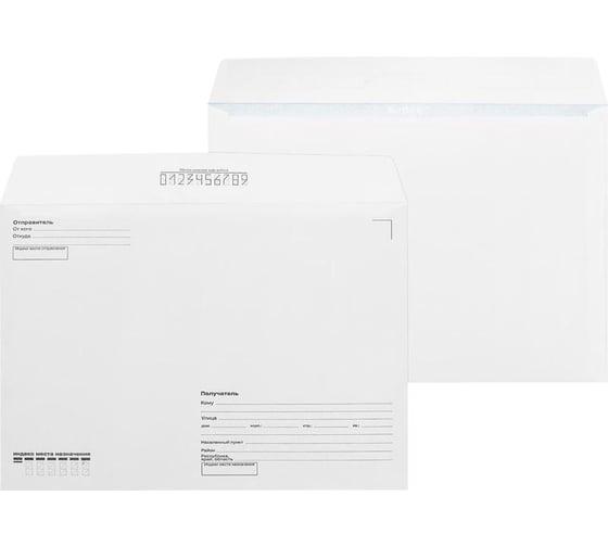 Изображение товара Конверт Комус кудакому С4 стрип 229x324 мм, 100 г, 50 штук 1153855