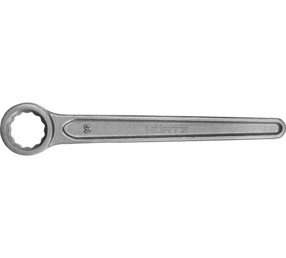 Изображение товара Накидной односторонний ключ 19 прямой длинная ручка HORTZ HOR 450285