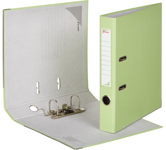 Изображение товара Папка-регистратор Комус экономи 50 мм, персидский лайм, пбп1, карм.кор.,мет.уг 956254