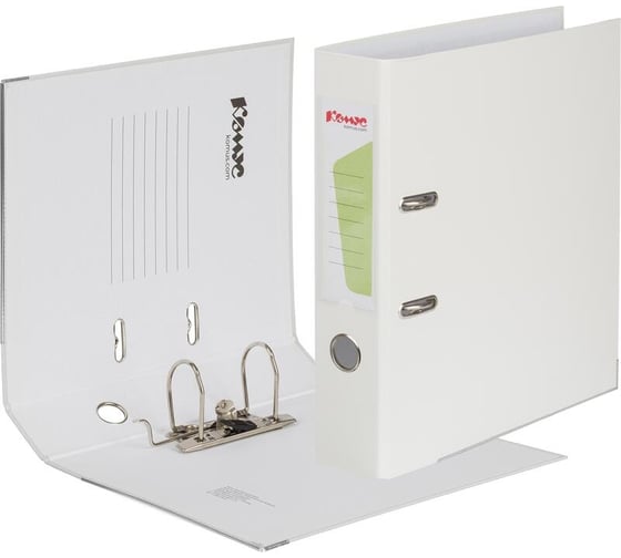 Изображение товара Папка-регистратор Комус экономи 75 мм, белый жасмин, пбп1, карм.кор.,мет.уг 956260